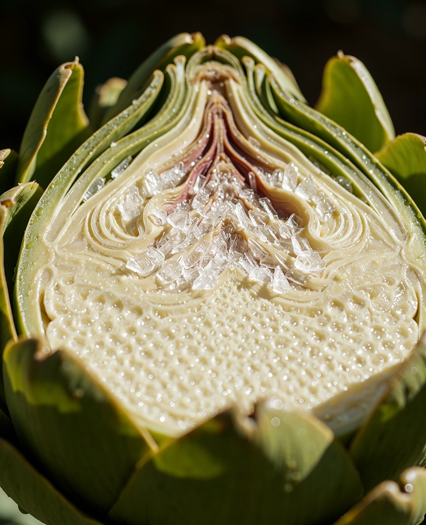 Artichoke macro texture